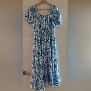 NWT Floral Blue Maxi Dress